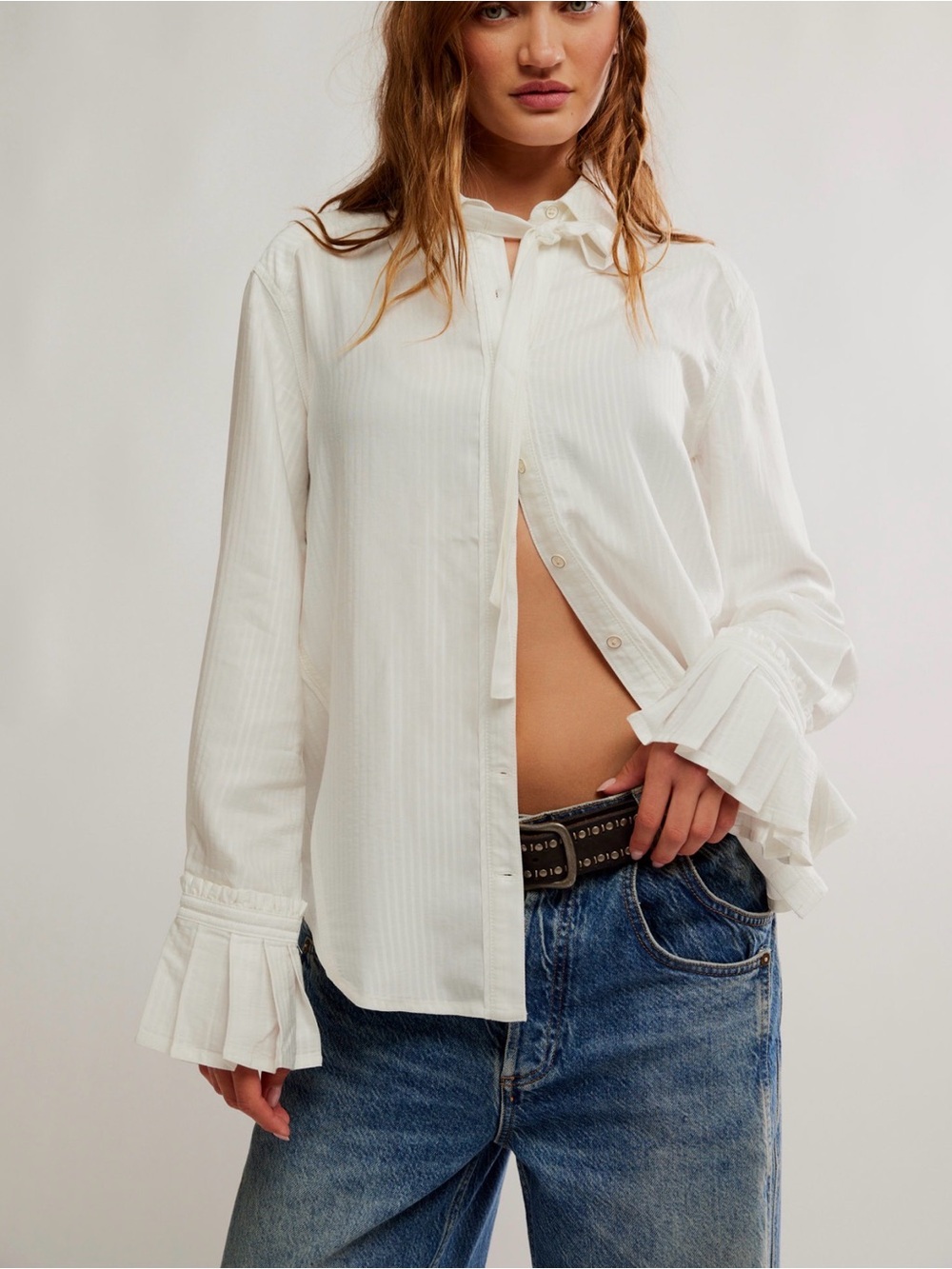We The Free Mary Lou Silky Shirt M
